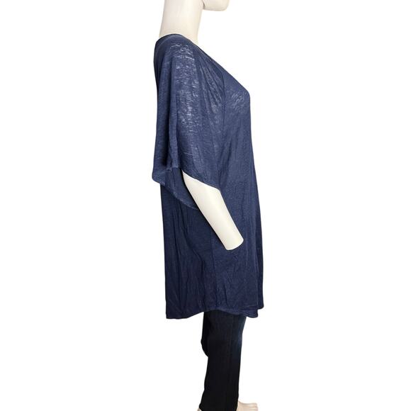 Calypso St. Barth Navy Knit Linen Tunic Dress Coverup Size Small - Picture 3 of 5